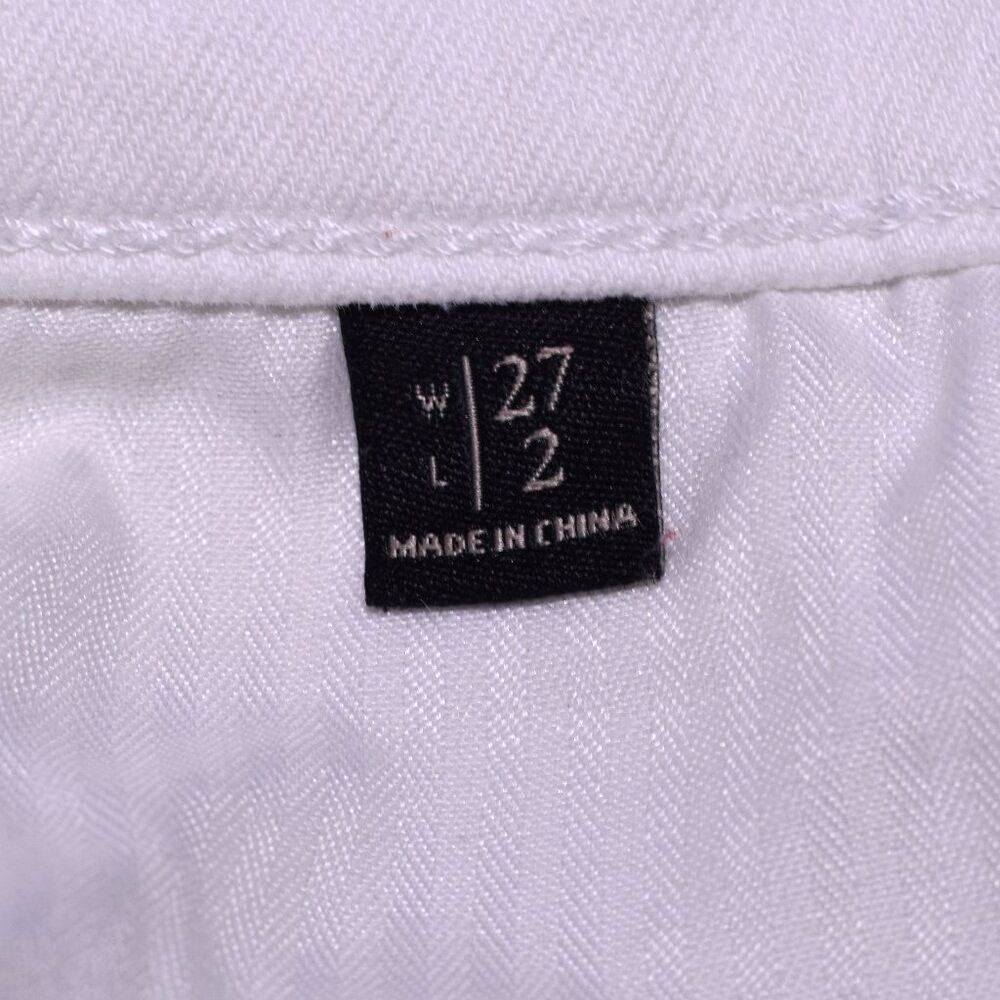 Abercrombie White Cut Off High Rise Denim Shorts Size 2 Distressed Casual - Picture 6 of 15